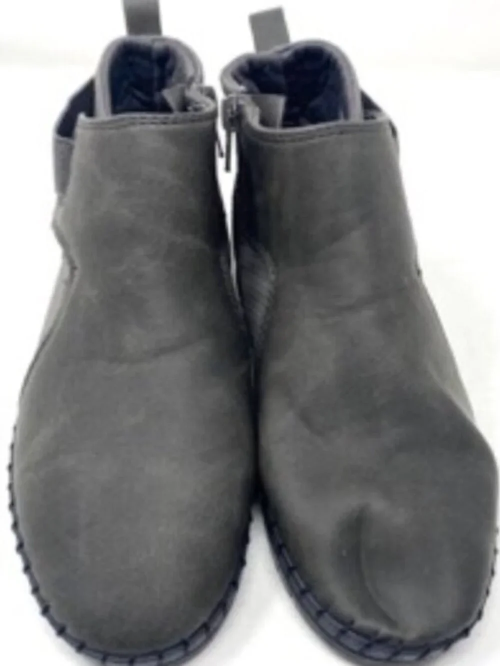 Easy Street Women's Julienne Ankle Bootie Gray/Black Size 6W Wide